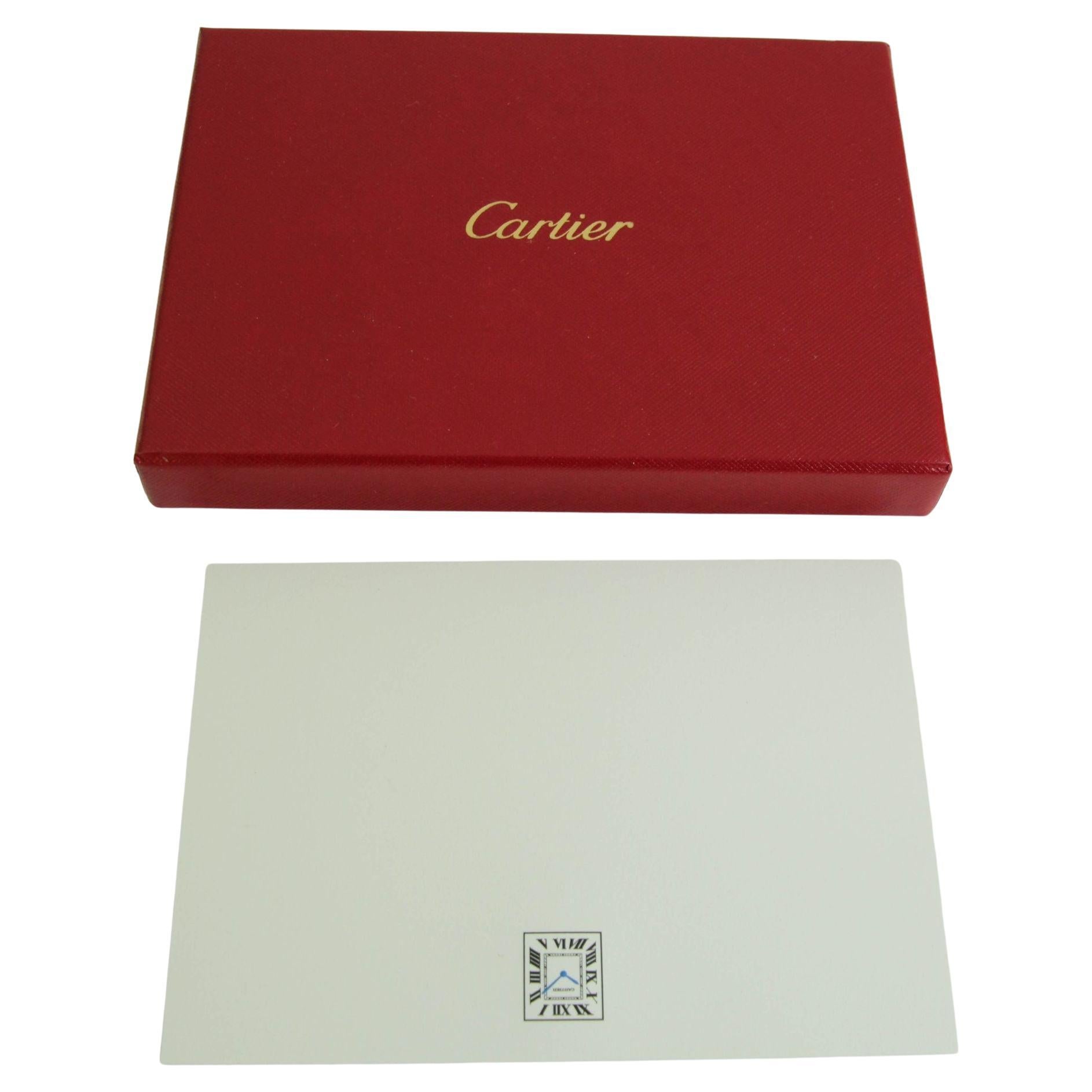 Juego de tarjeta y sobre con diseño de reloj Cartier Paris Tank Papelería de escritorio de lujo