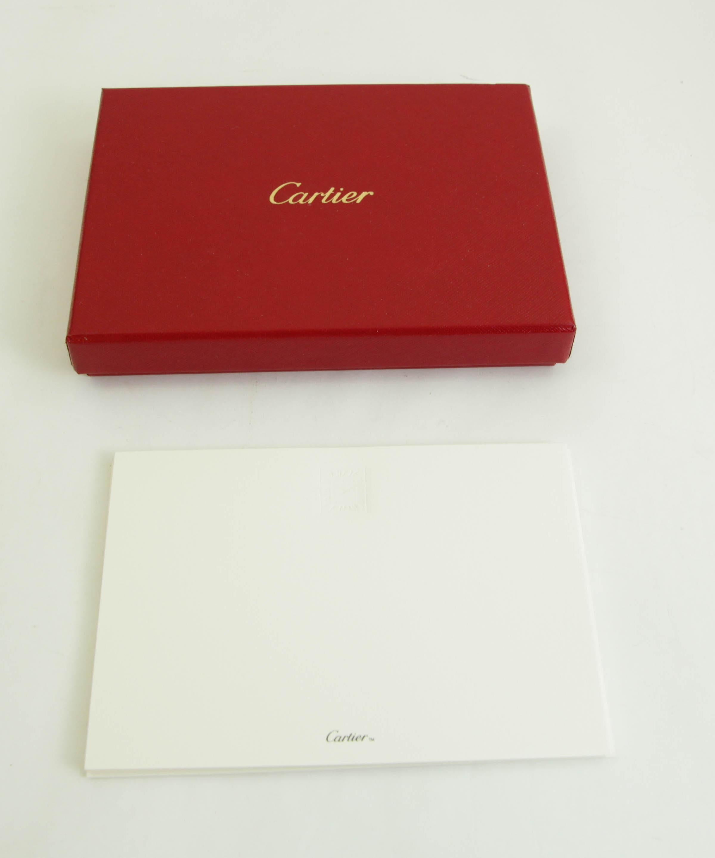 Cartier Paris Tank Watch Design Luxury Desk Stationery Card and Envelope Set For Sale 5