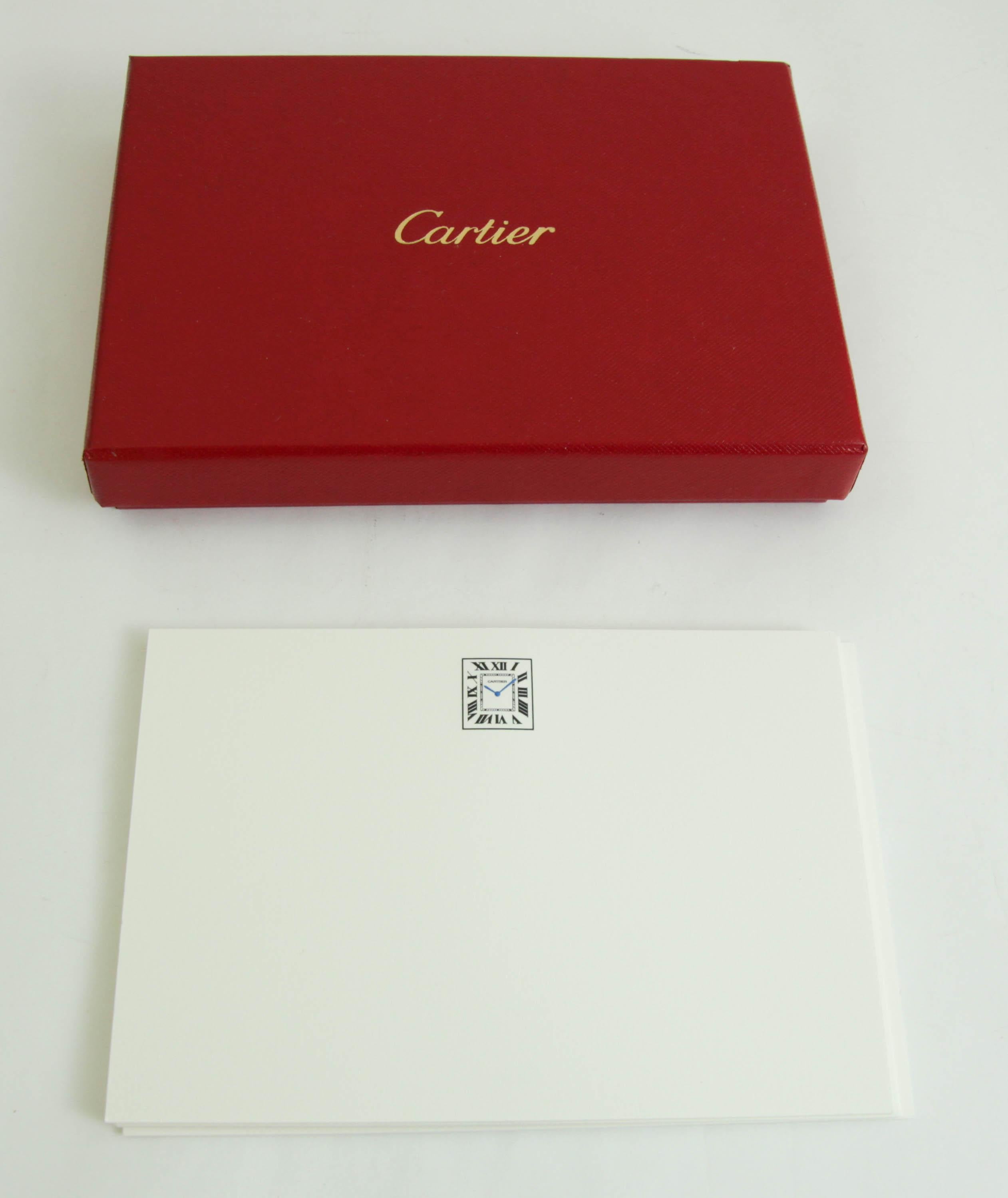 Cartier Paris Tank Watch Design Luxury Desk Stationery Card and Envelope Set For Sale 6