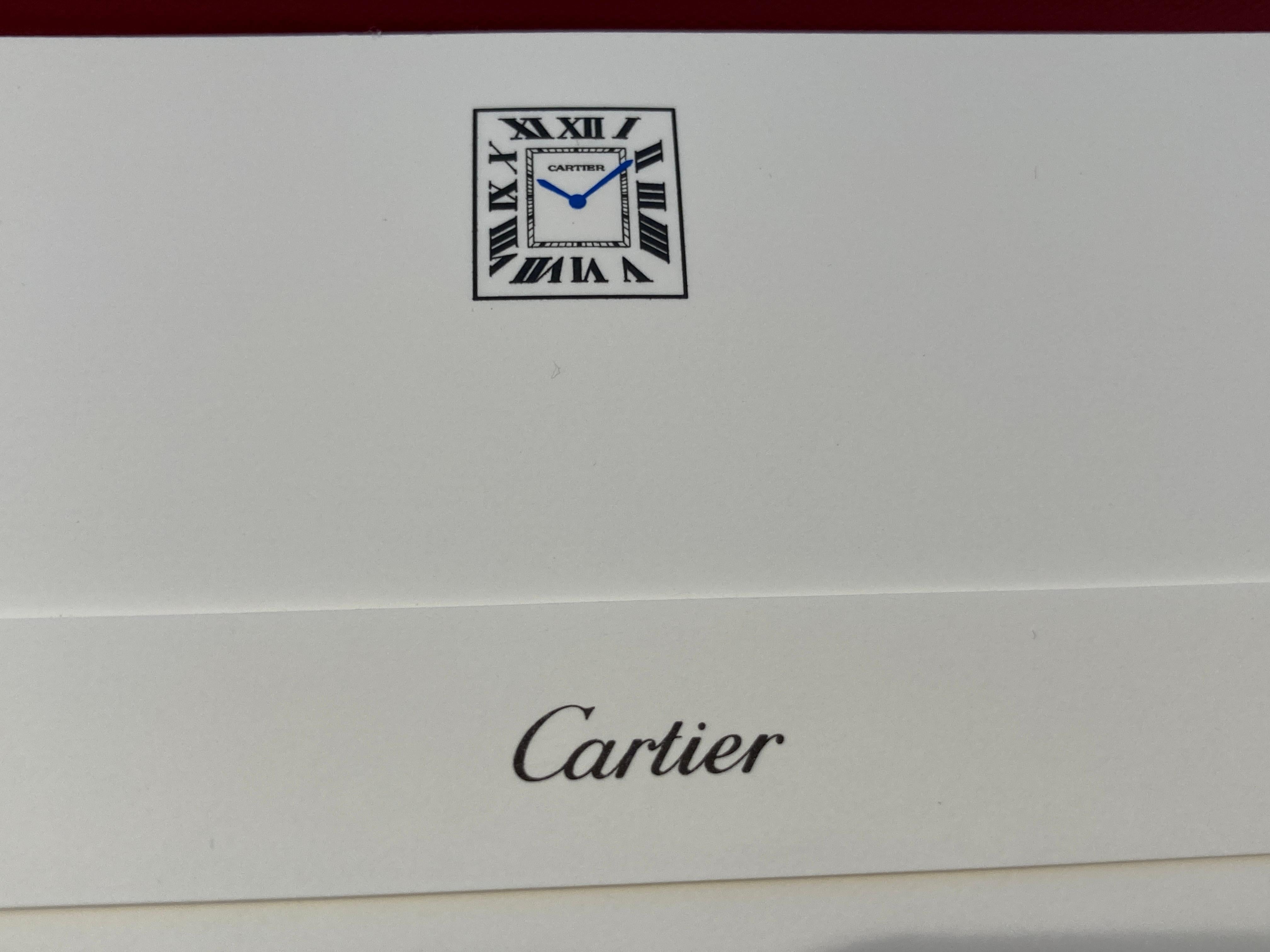 Cartier Paris Tank Watch Design Luxury Desk Stationery Card and Envelope Set For Sale 1
