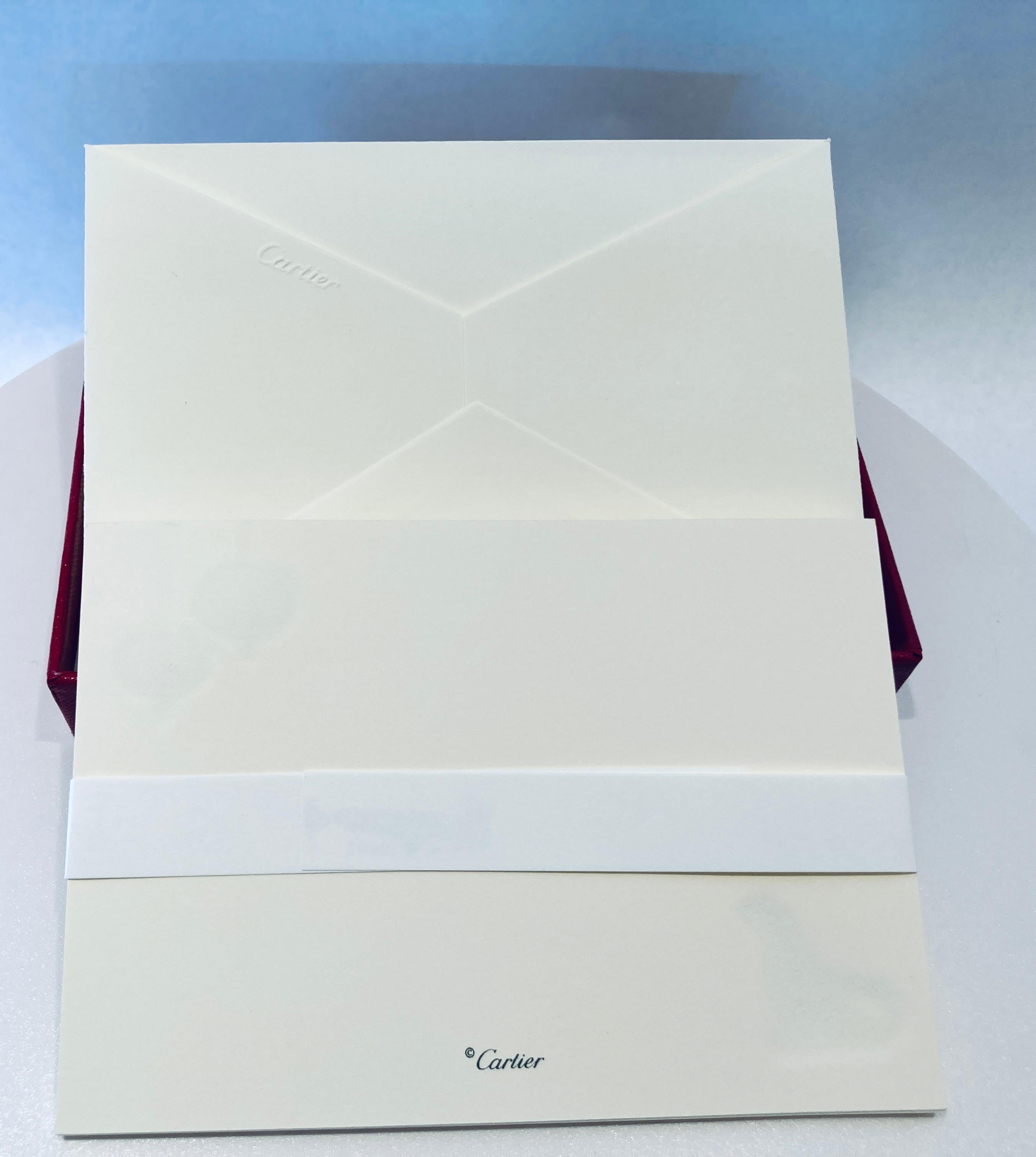 Cartier Paris Tank Watch Design Luxury Desk Stationery Card and Envelope Set For Sale 2