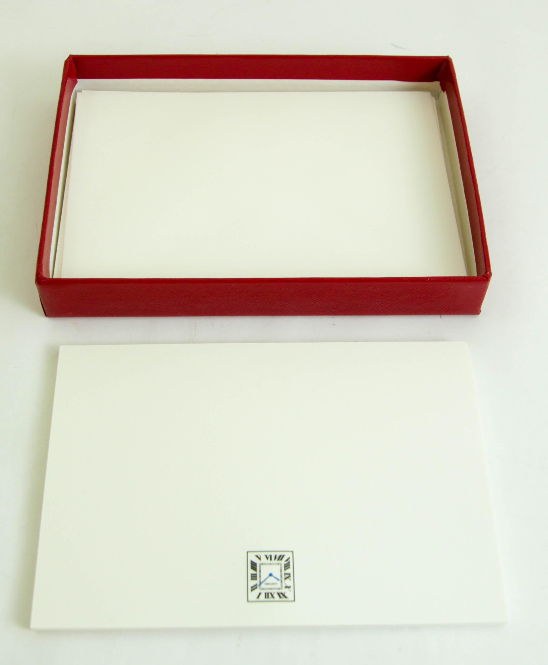 Cartier Paris Tank Watch Design Luxury Desk Stationery Card and Envelope Set For Sale 3