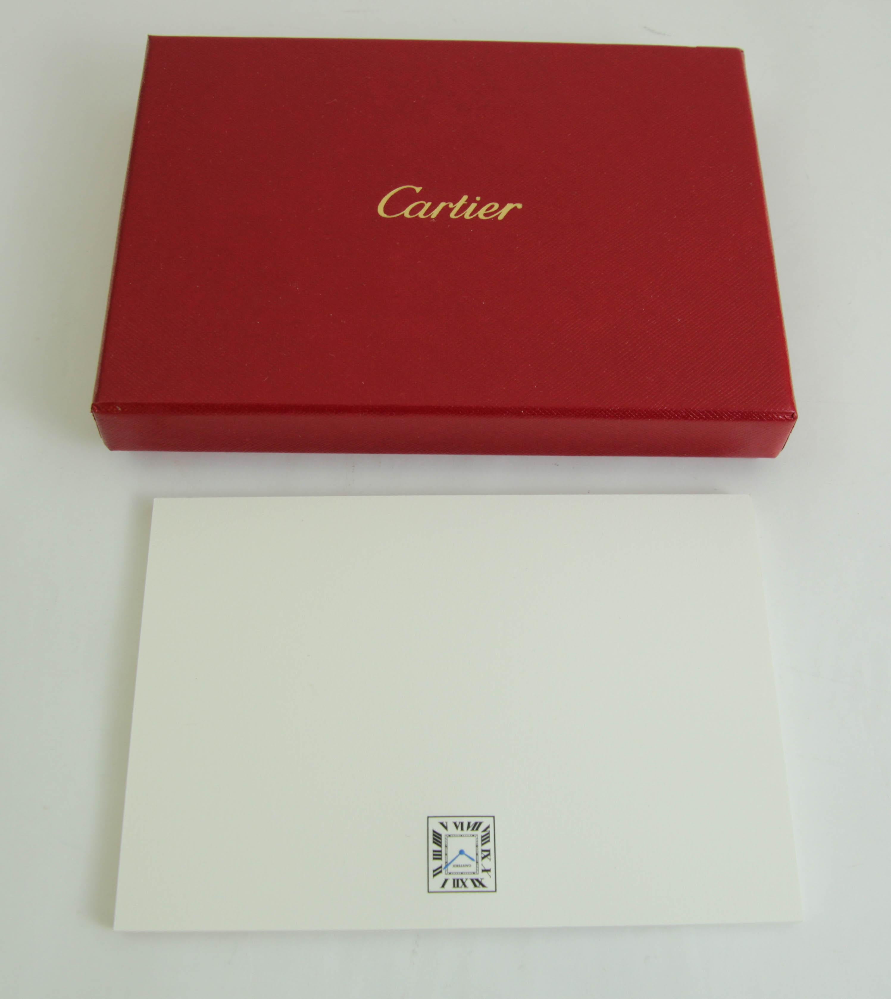 Cartier Paris Tank Watch Design Luxury Desk Stationery Card and Envelope Set For Sale 4