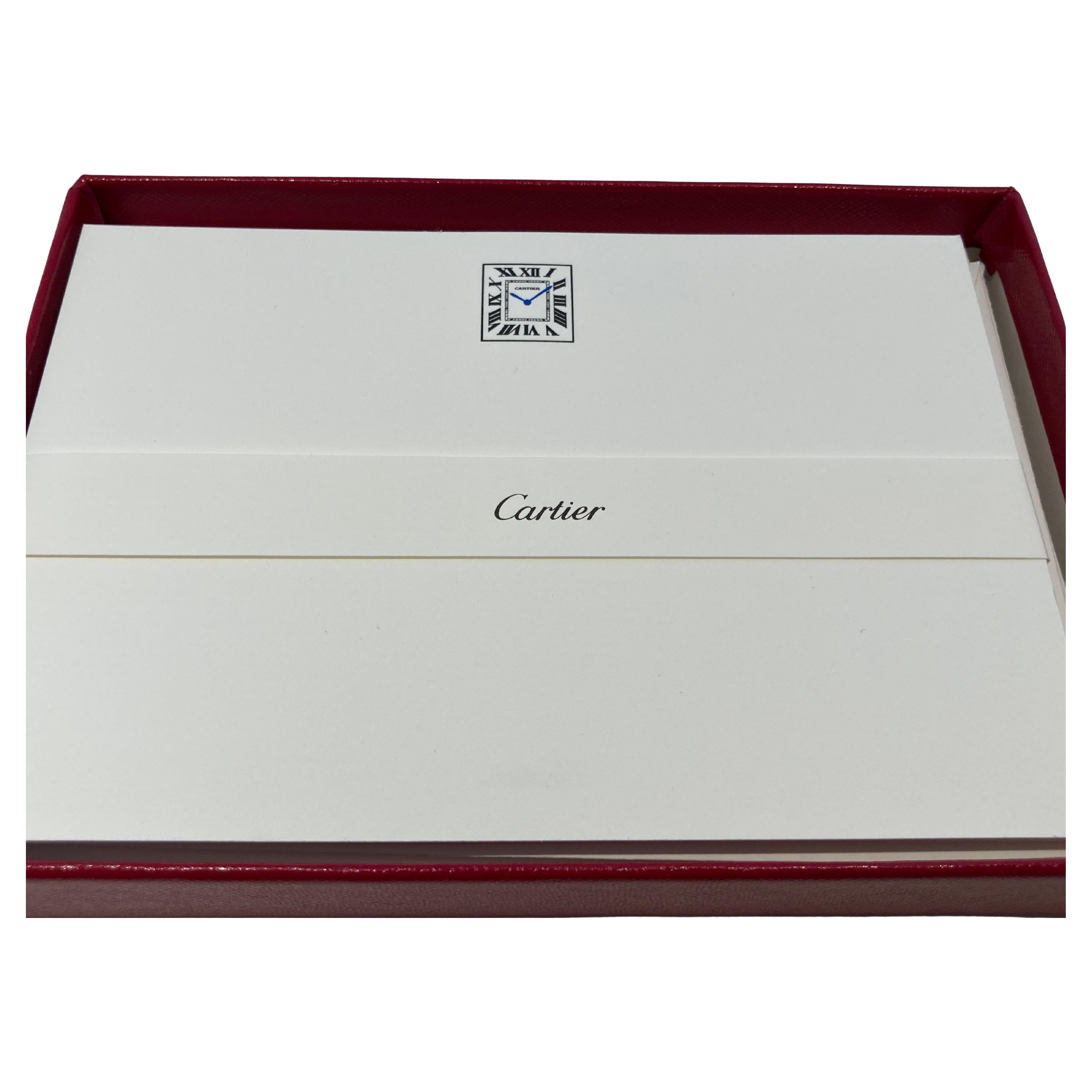 Cartier Paris Tank Watch Design Luxury Desk Stationery Card and Envelope Set For Sale