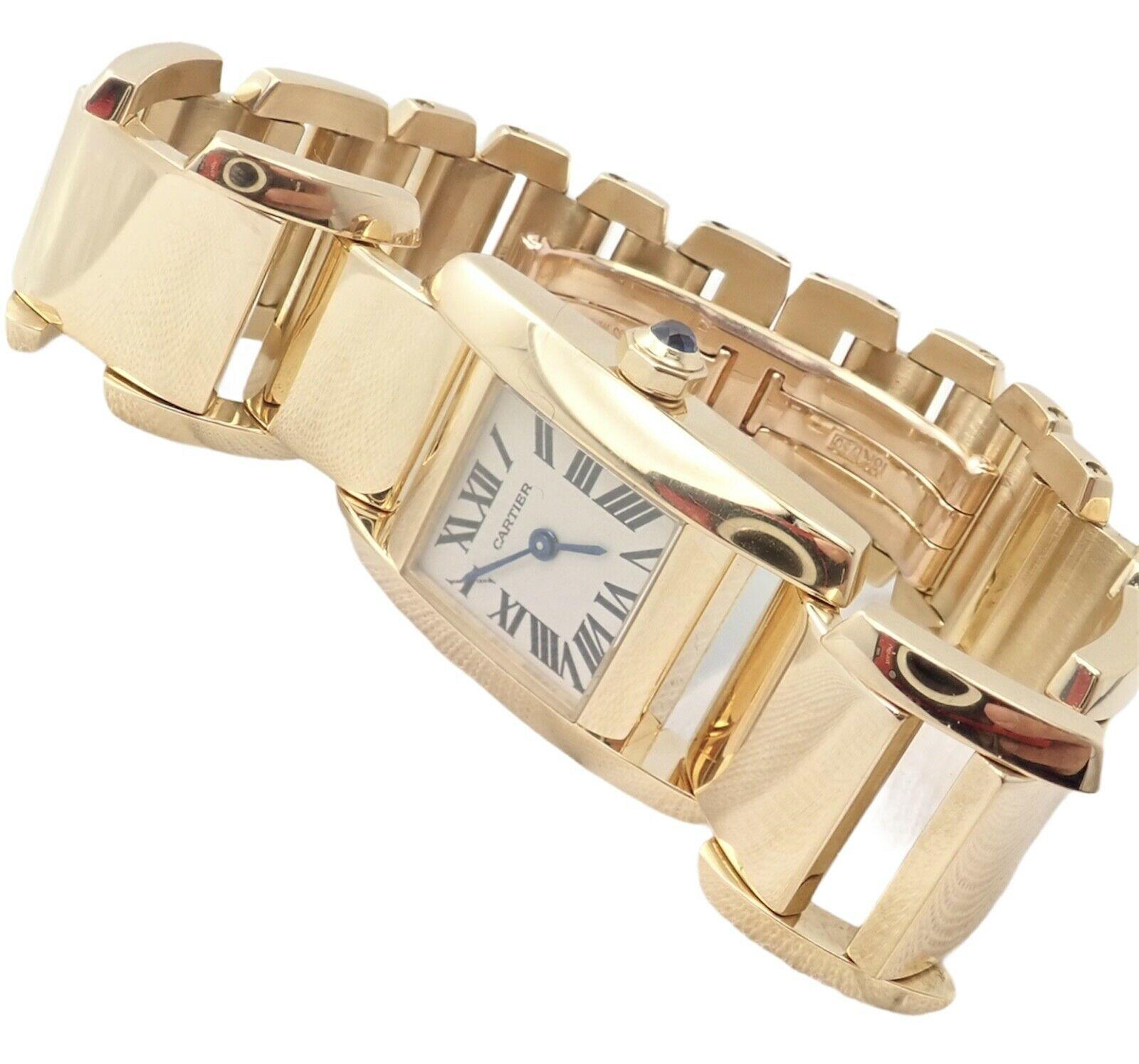 Cartier Paris Tankissime Ladies Quartz Yellow Gold Watch Ref 2800 3