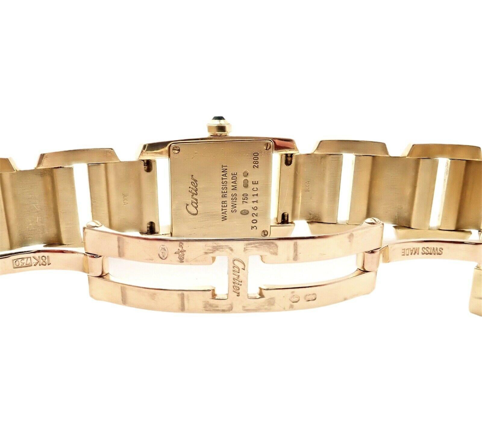 Women's or Men's Cartier Paris Tankissime Ladies Quartz Yellow Gold Watch Ref 2800