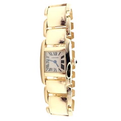 Cartier Paris Tankissime Ladies Quartz Yellow Gold Watch Ref 2800