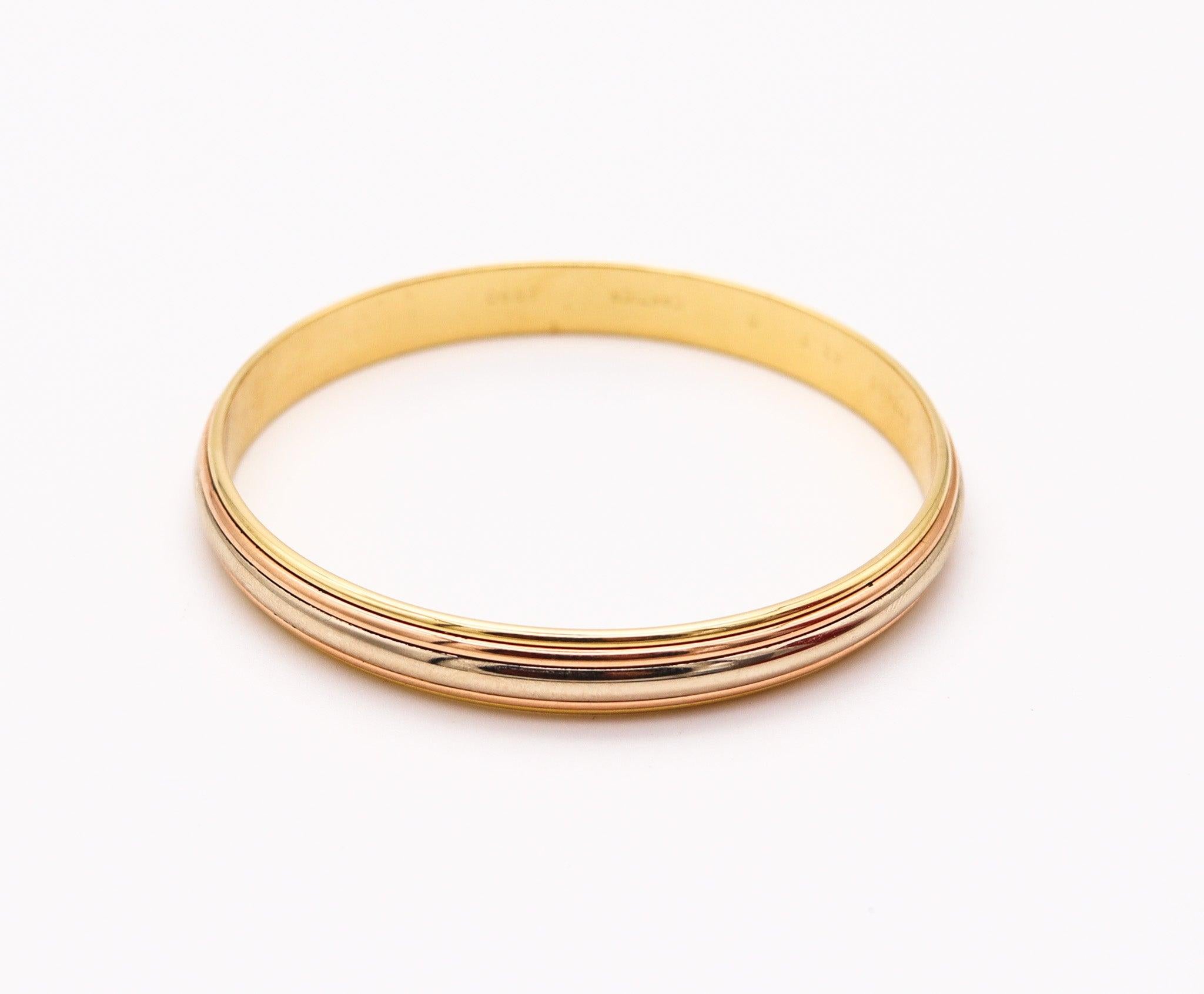 Modernista Cartier Paris Trinity Cinétique Bracciale in oro 18Kt a tre colori in vendita