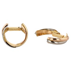 Cartier Paris Trinity Cufflinks in Gold, Rose Gold, and White Gold