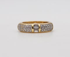 Cartier Paris Unusual Eternity Ring In 18Kt Yellow Gold With 2.12 Ctw Diamonds
