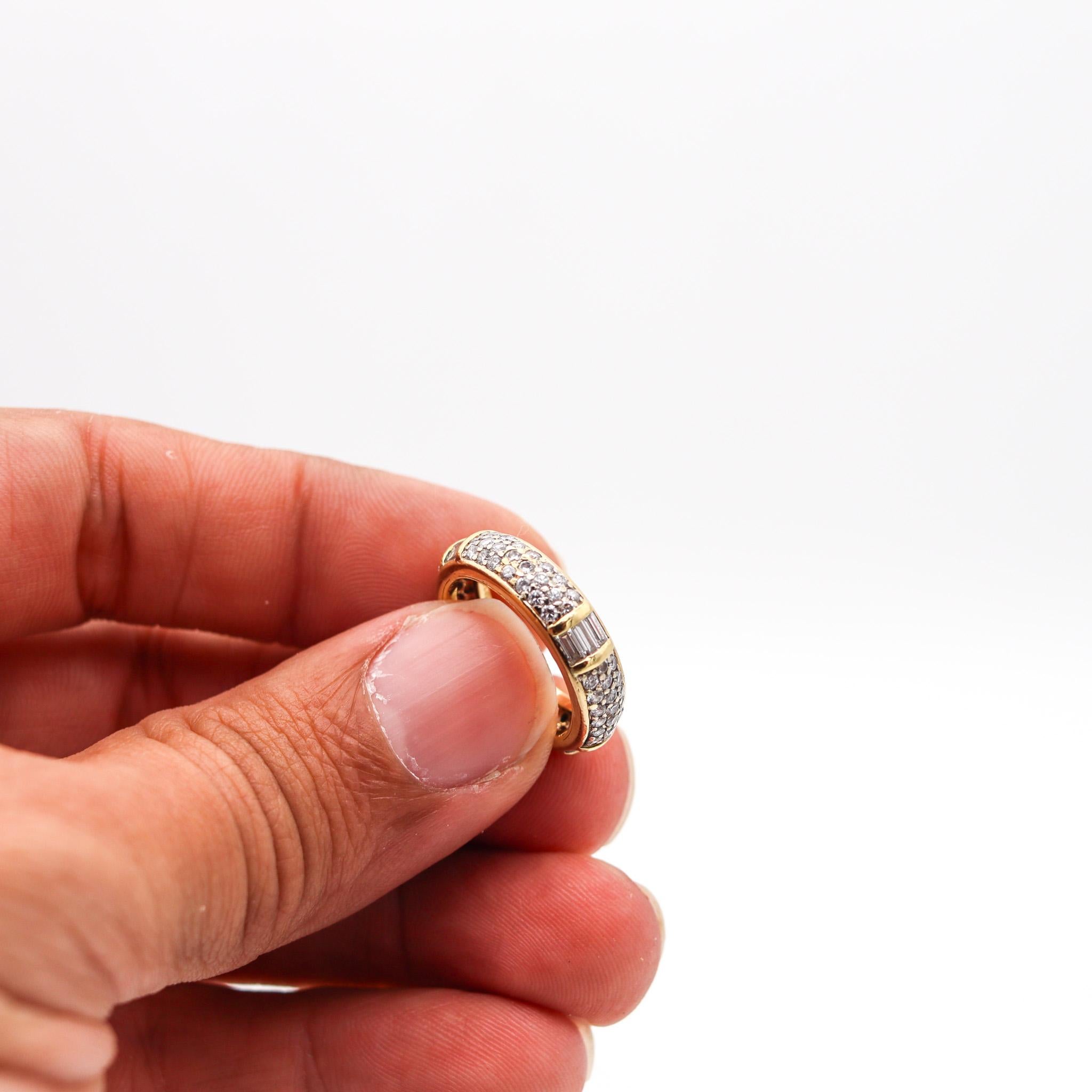 Modernist Cartier Paris Unusual Eternity Ring In 18Kt Yellow Gold With 2.12 Ctw Diamonds For Sale
