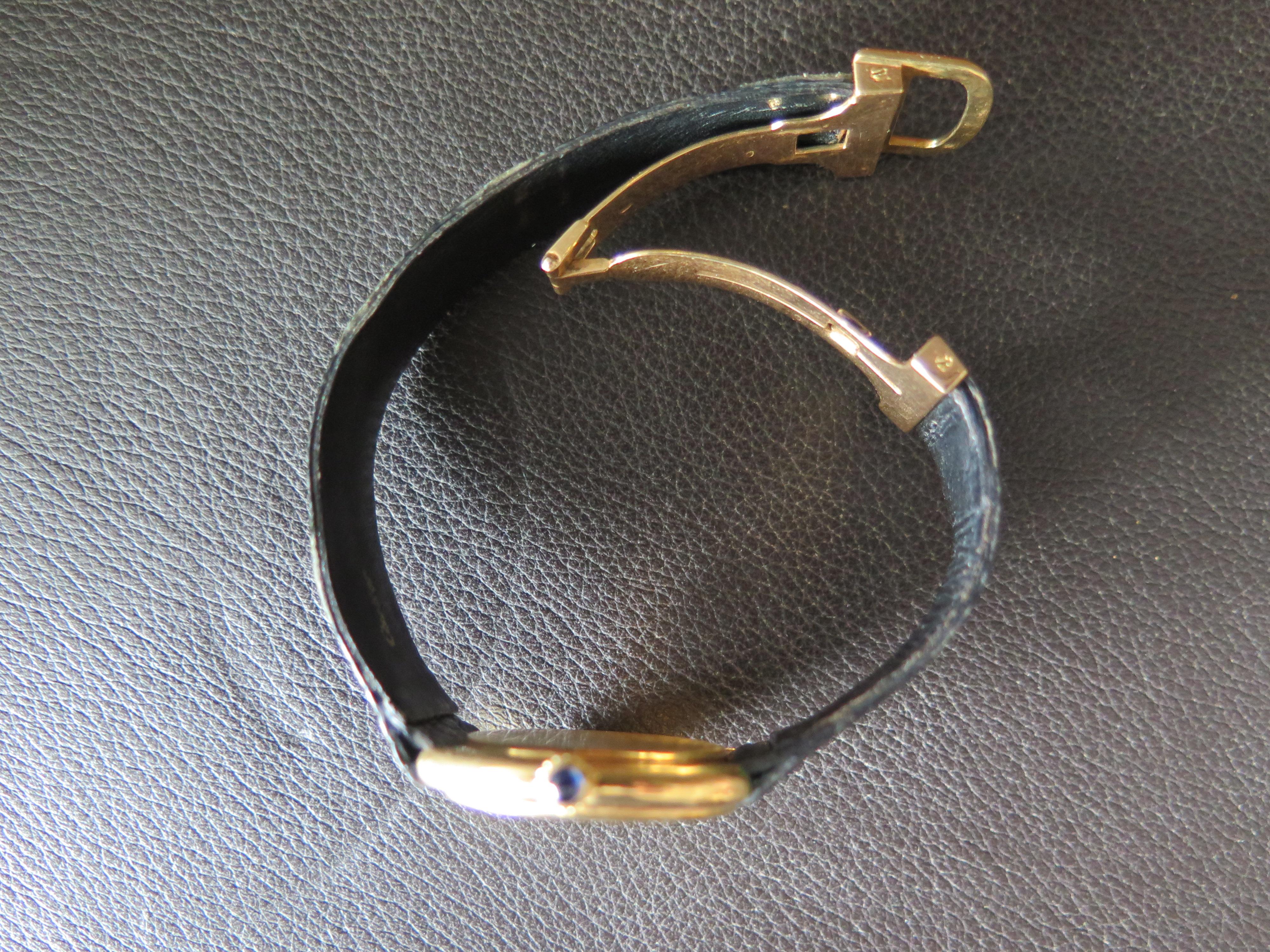 Cartier Paris Vendome grande boucle déployante automatique d'origine des années 1970 en vente 5