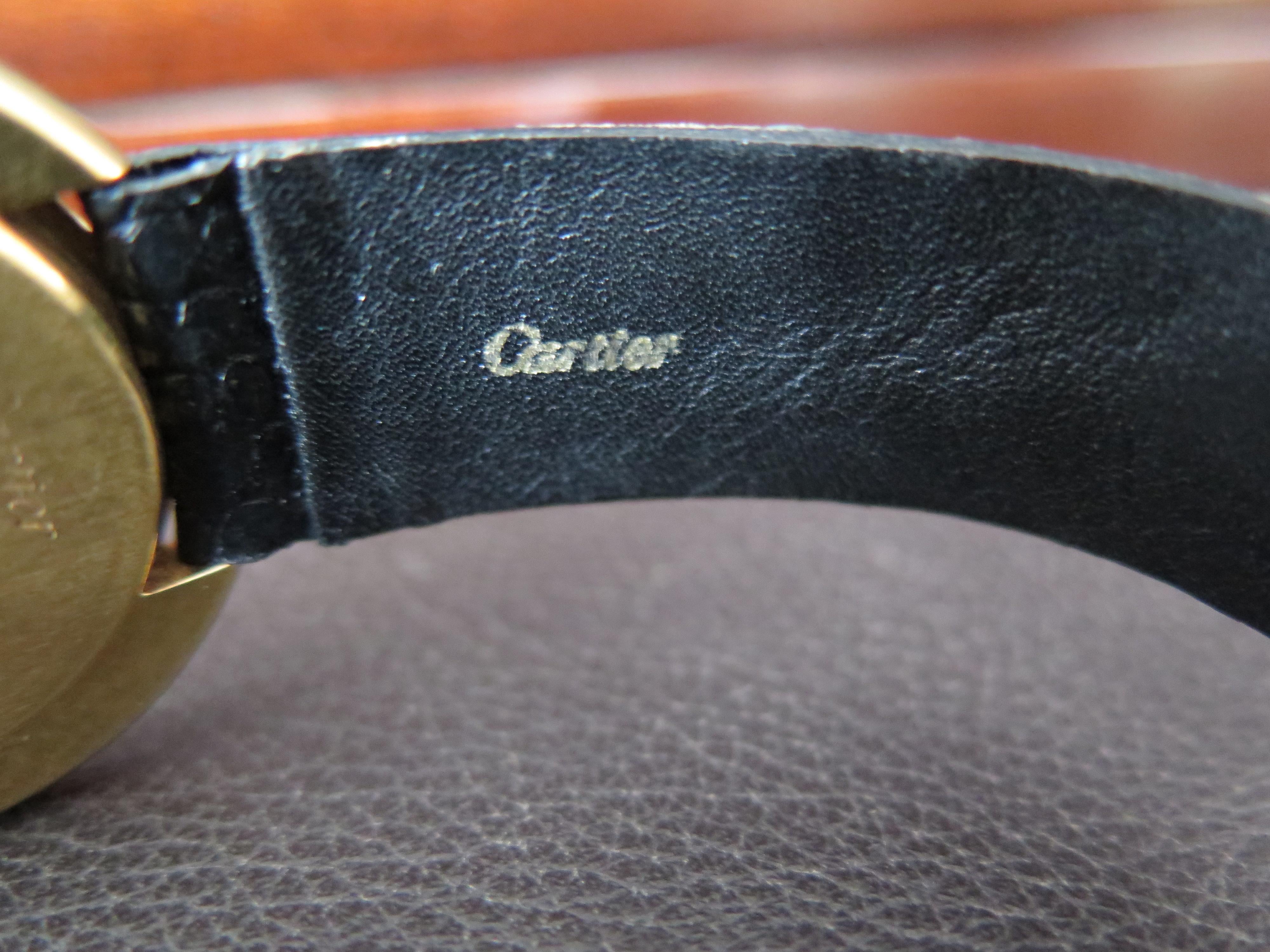 Cartier Paris Vendome grande boucle déployante automatique d'origine des années 1970 en vente 7