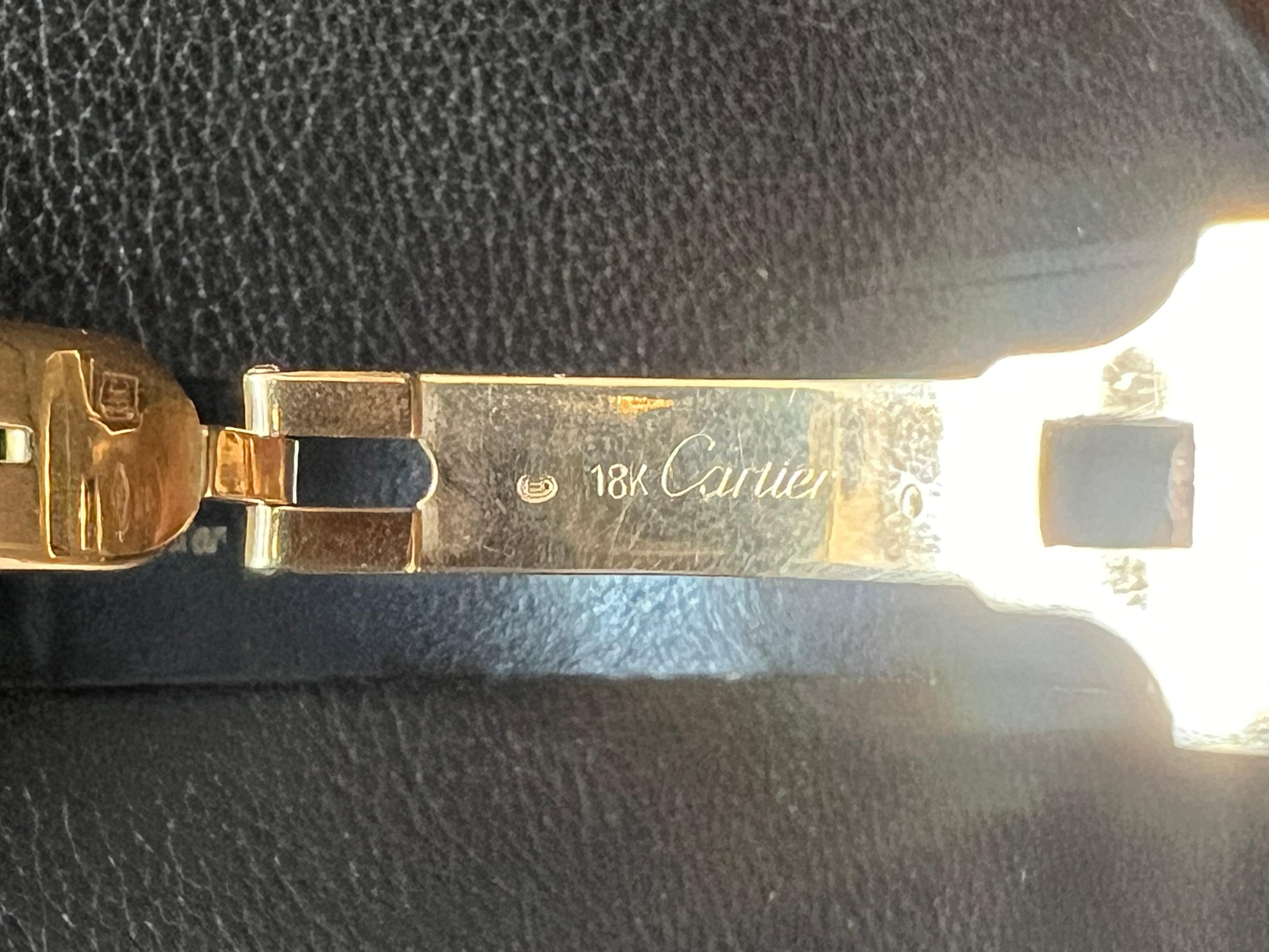 Cartier Paris Vendome grande boucle déployante automatique d'origine des années 1970 en vente 10