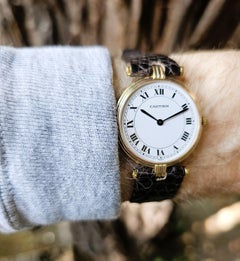 Cartier Paris Vendome LC Trinity GM large size watch 18K Tri- Color Circa 1980'S