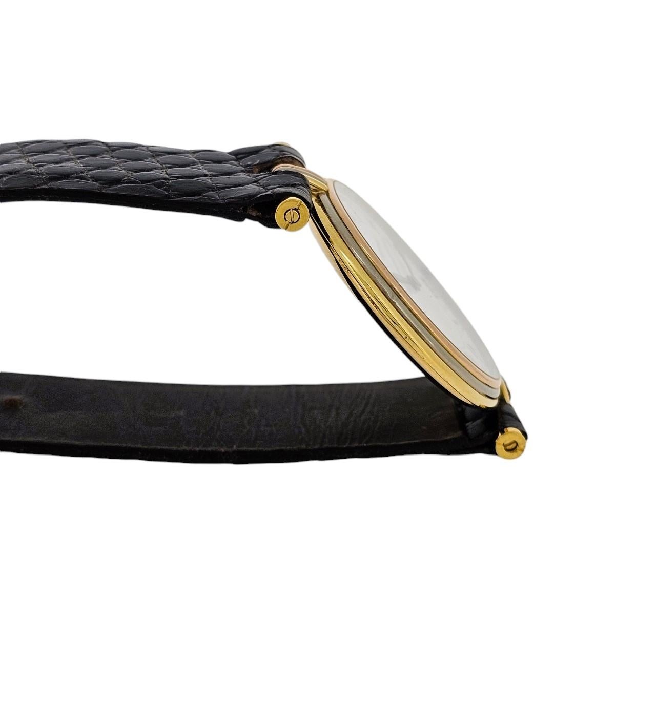 Cartier Paris Vendome LC Trinity GM large size watch 18K Tri- Color Circa 1980'S For Sale 4