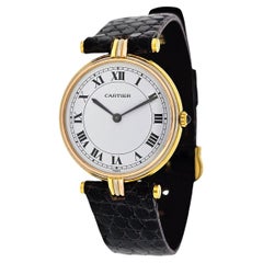 Cartier Paris Vendome LC Trinity GM Große Uhr 18K Tri-Farbe Circa 1980er Jahre