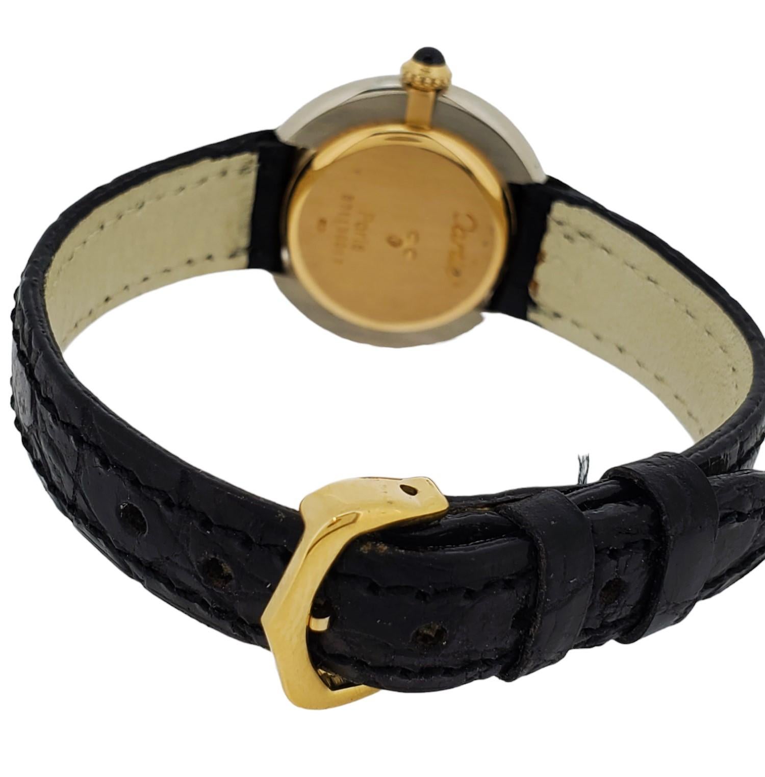 Cartier Paris Vendome pm 2-Small Tone Watch 26mm Manual wind.  Circa 1973-1976 For Sale 7