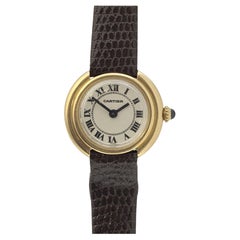 Cartier Paris Vendome Vintage Damen Gelbgold Mechanische Armbanduhr