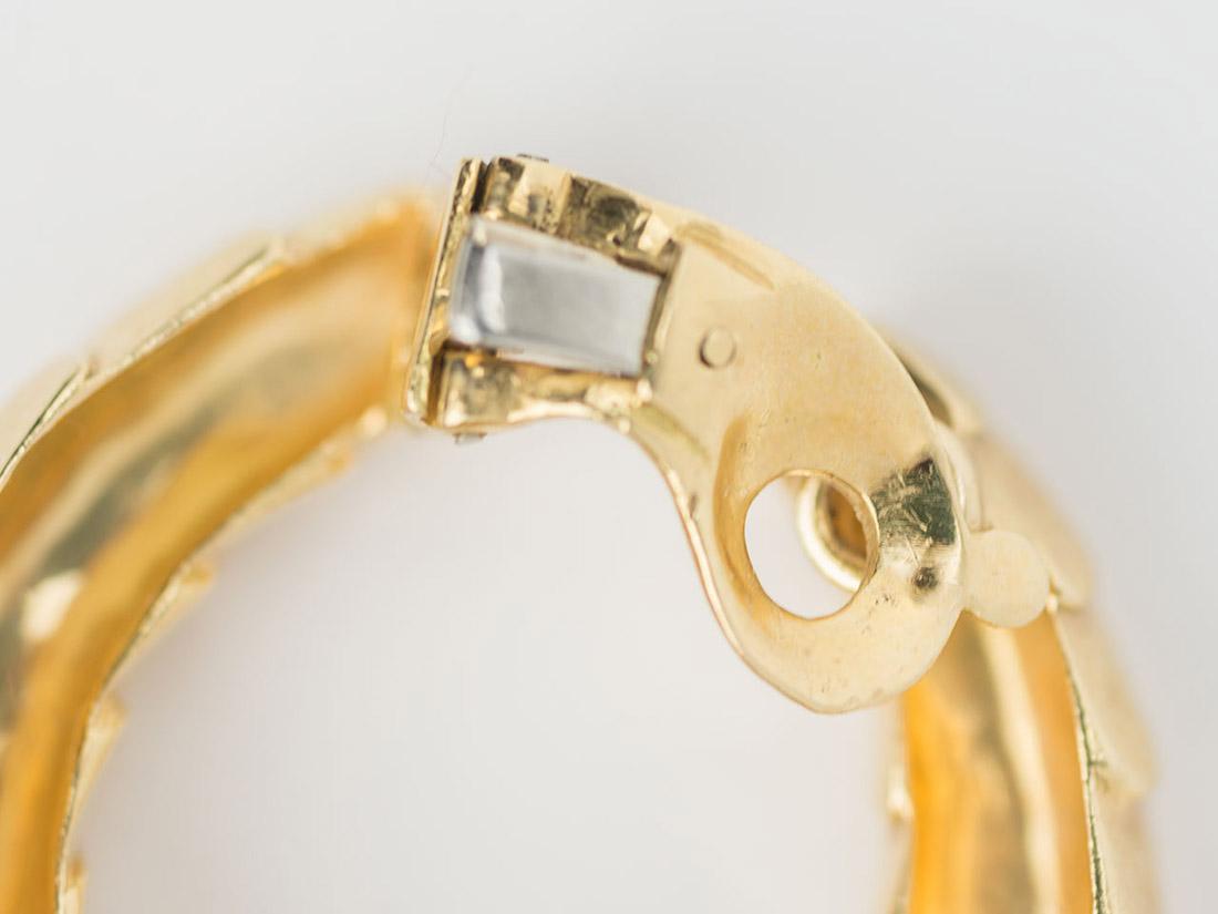 Cartier Paris Vintage 18k Gold Hoop Earclips 1