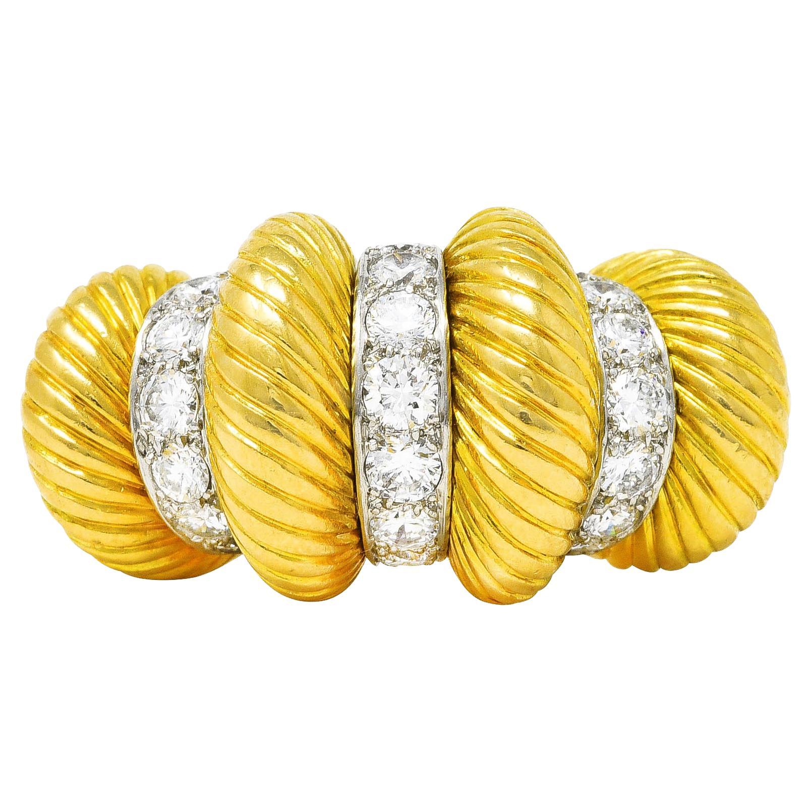 Cartier Paris Diamond Gold Ring For Sale At 1stdibs