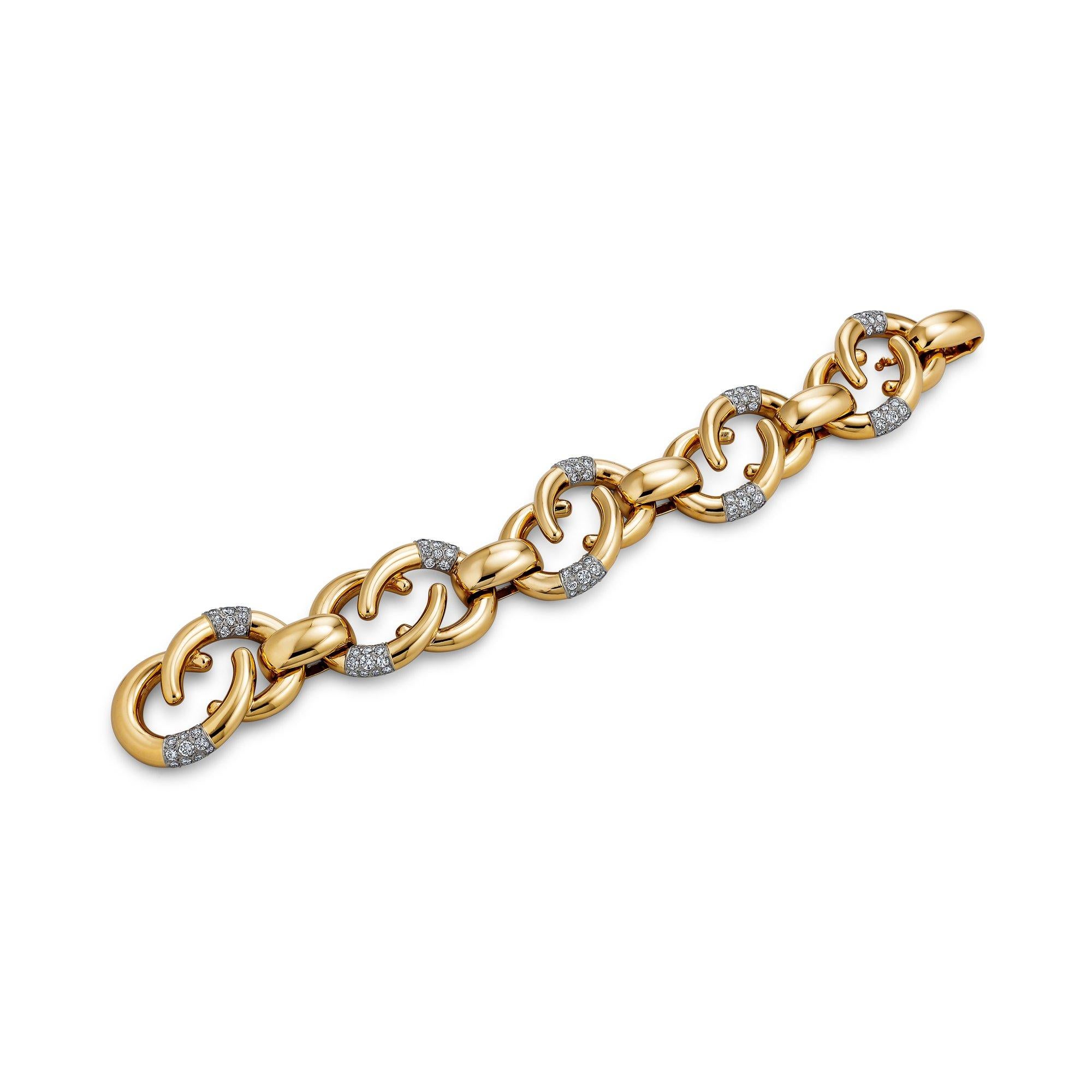 vintage gold link bracelets