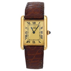 Cartier Paris vintage gold plated silver tank watch