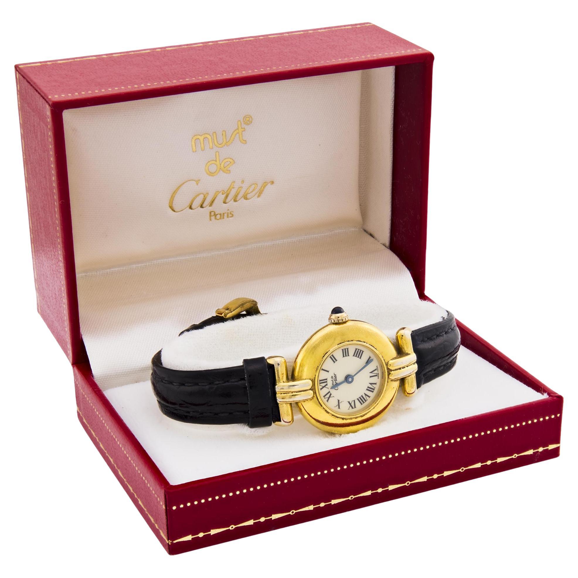 Orologio Cartier Paris vintage vermeil Colisee