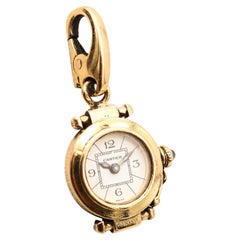 Cartier Paris Vintage Pasha-Orologio a forma di charm in oro giallo massiccio 18Kt