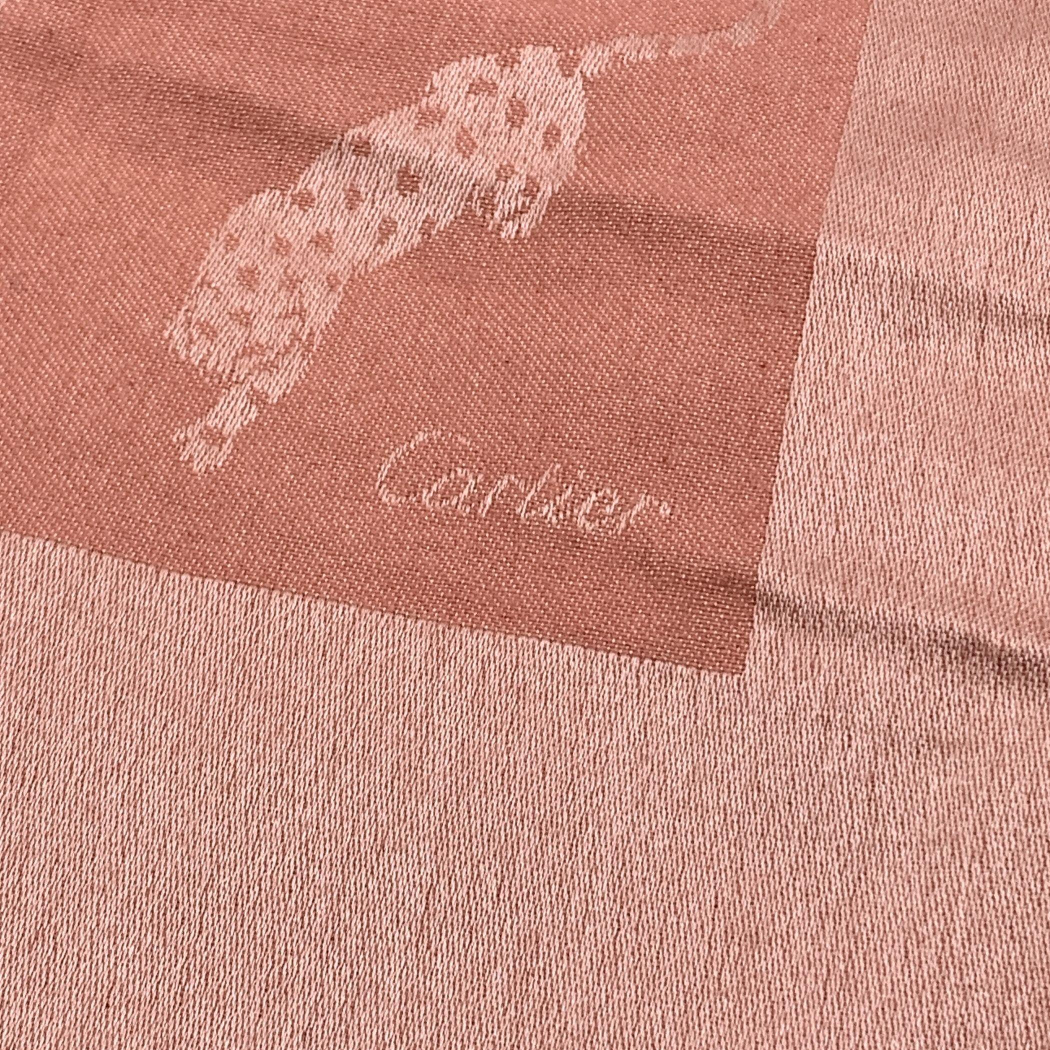 Cartier Paris Vintage Pink Cashmere and Silk Stole Shawl Scarf In Excellent Condition For Sale In Rome, Rome