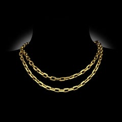 Cartier Paris Vintage 'Santos de Cartier' 18ct Yellow Gold Long Chain Necklace