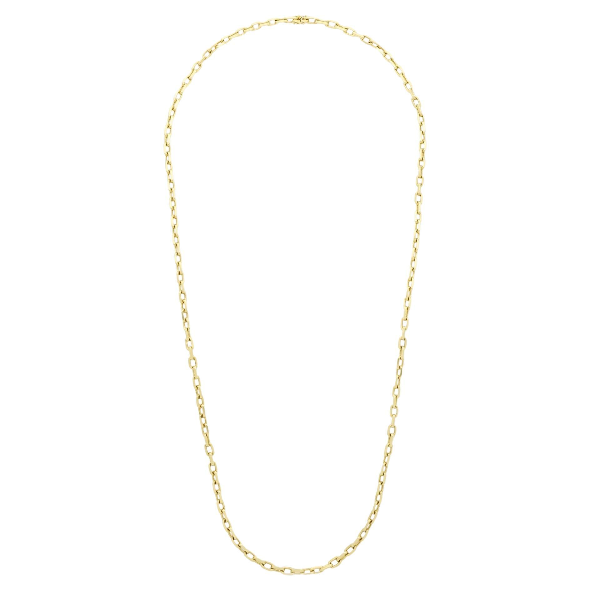 Cartier Paris Vintage 'Santos de Cartier' 18 Karat Gelbgold Lange Kette Halskette