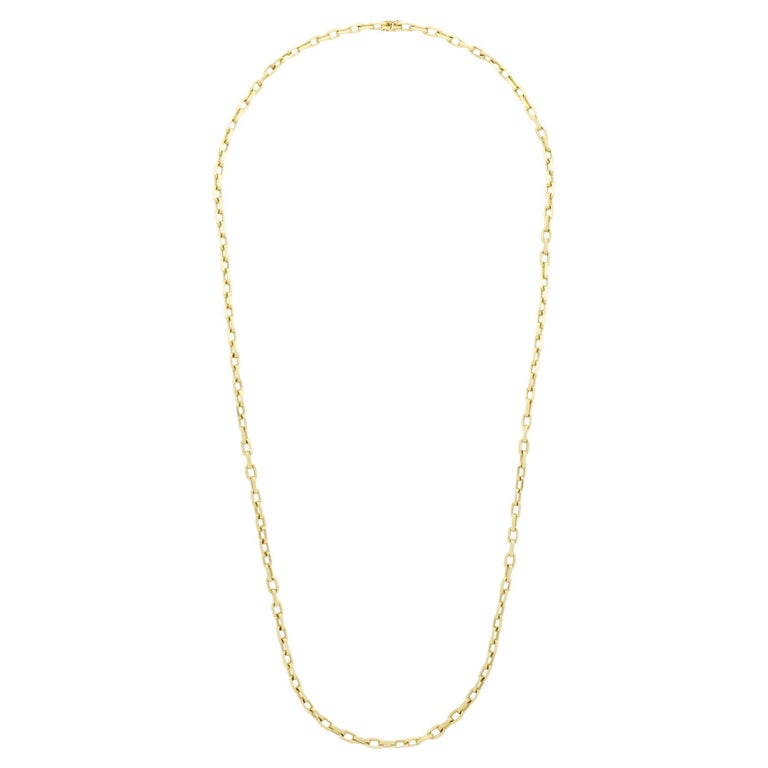 Cartier Paris, collier long Santos de Cartier vintage en or jaune