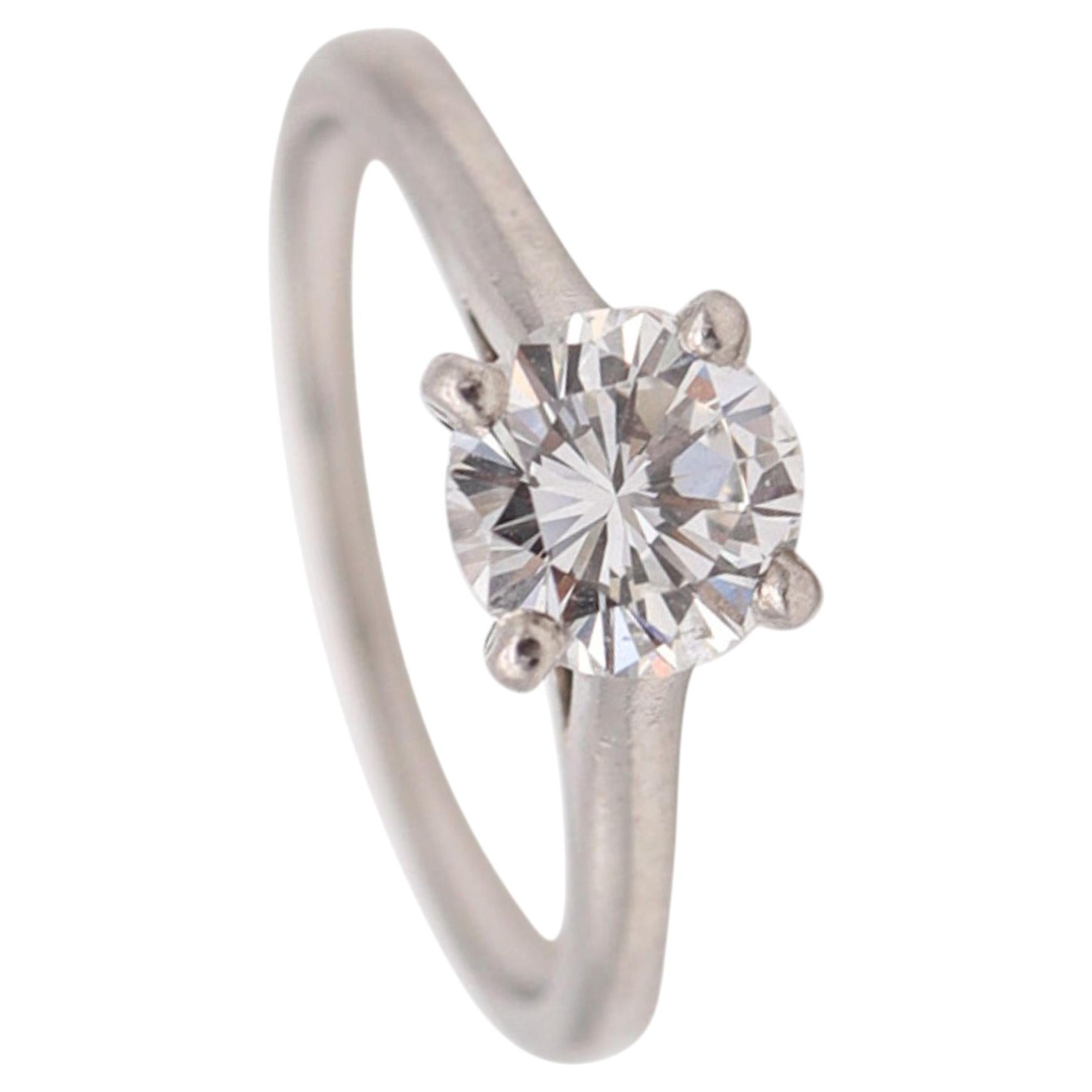 CARTIER Paris Vintage-Solitärring aus Platin mit einem 1,01-Karat-Diamanten der Reinheitsstufe VVS im Angebot