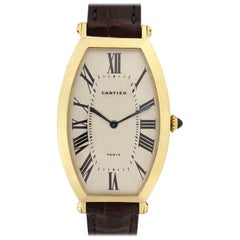 Cartier Paris Vintage Tonneau Yellow Gold Mechanical Wristwatch