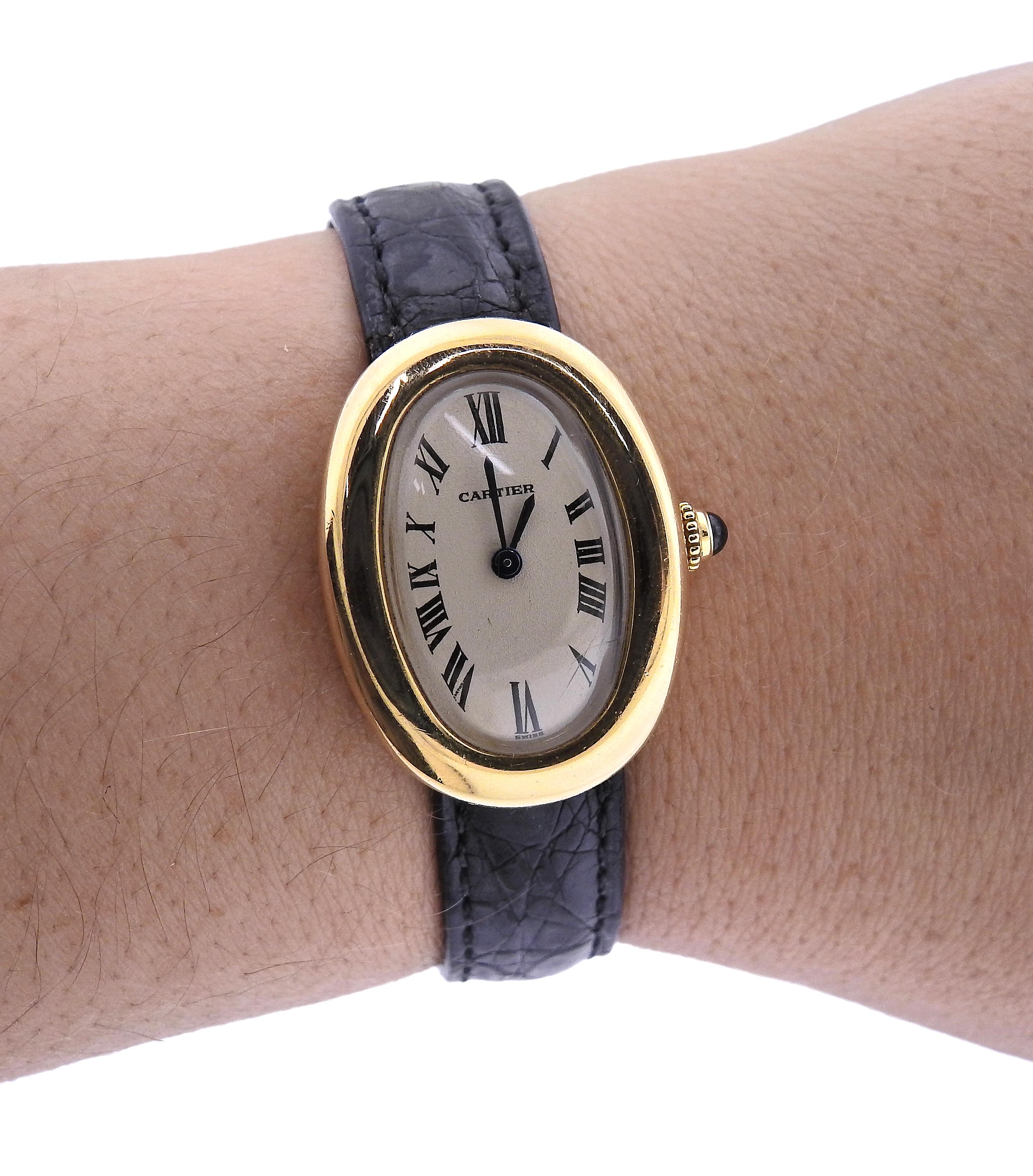 Cartier Paris Gelbgold Damenuhr Classic im Angebot 1