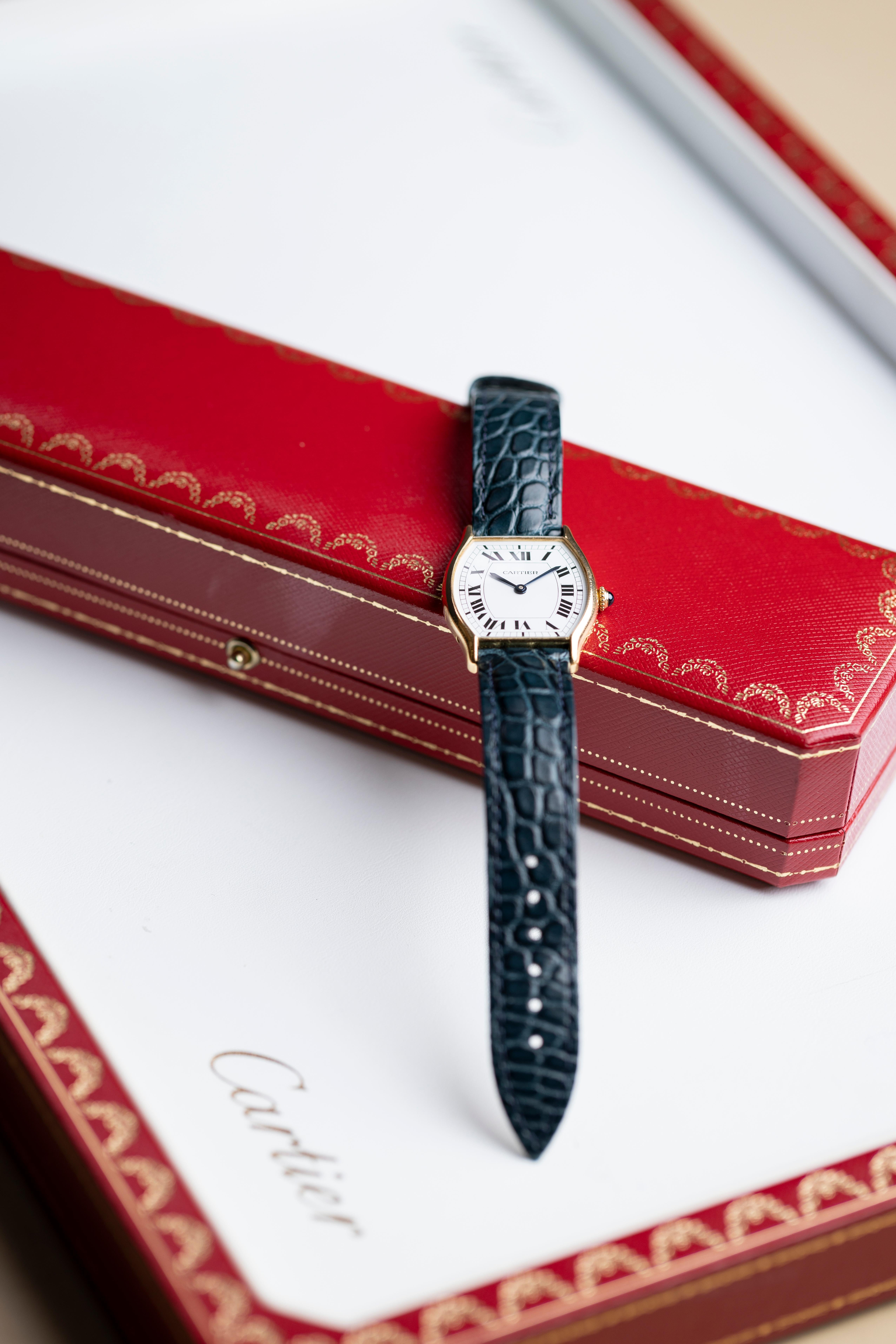 Cartier Paris Yellow Gold Watch, Model, TORTUE, Handwinding 1975 Model Nr 96069 3