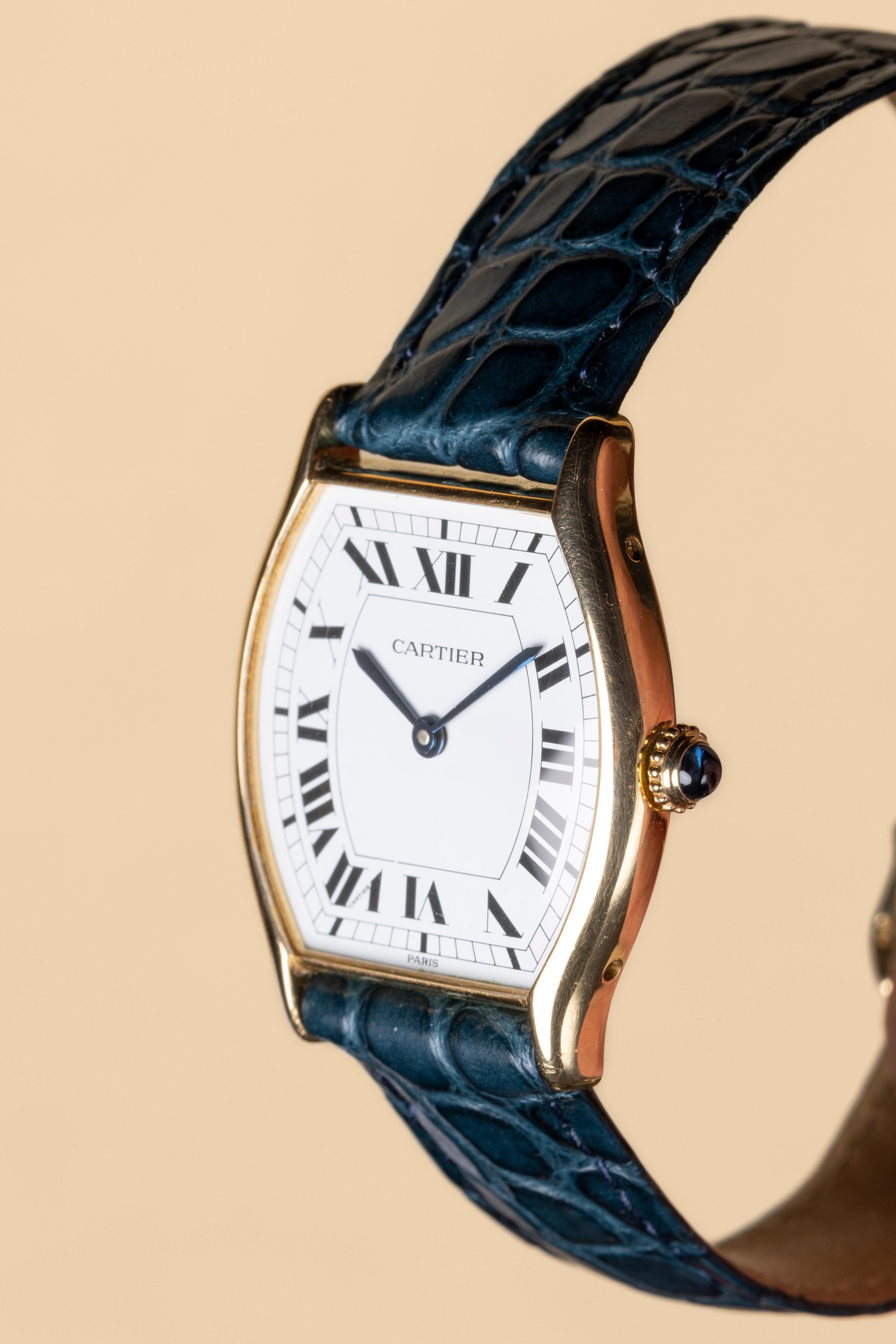 Cartier Paris Yellow Gold Watch, Model, TORTUE, Handwinding 1975 Model Nr 96069 5