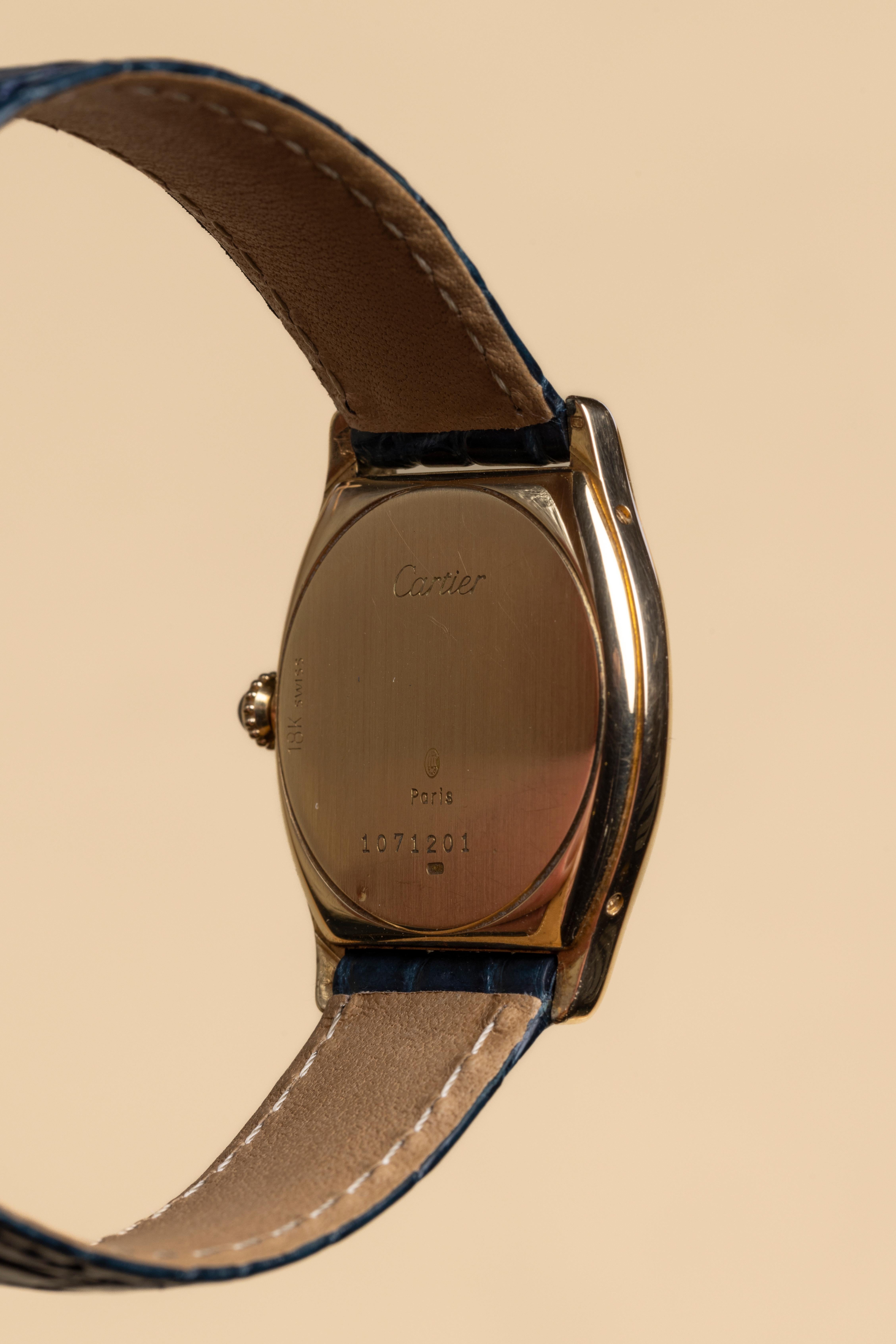 Cartier Paris Yellow Gold Watch, Model, TORTUE, Handwinding 1975 Model Nr 96069 6