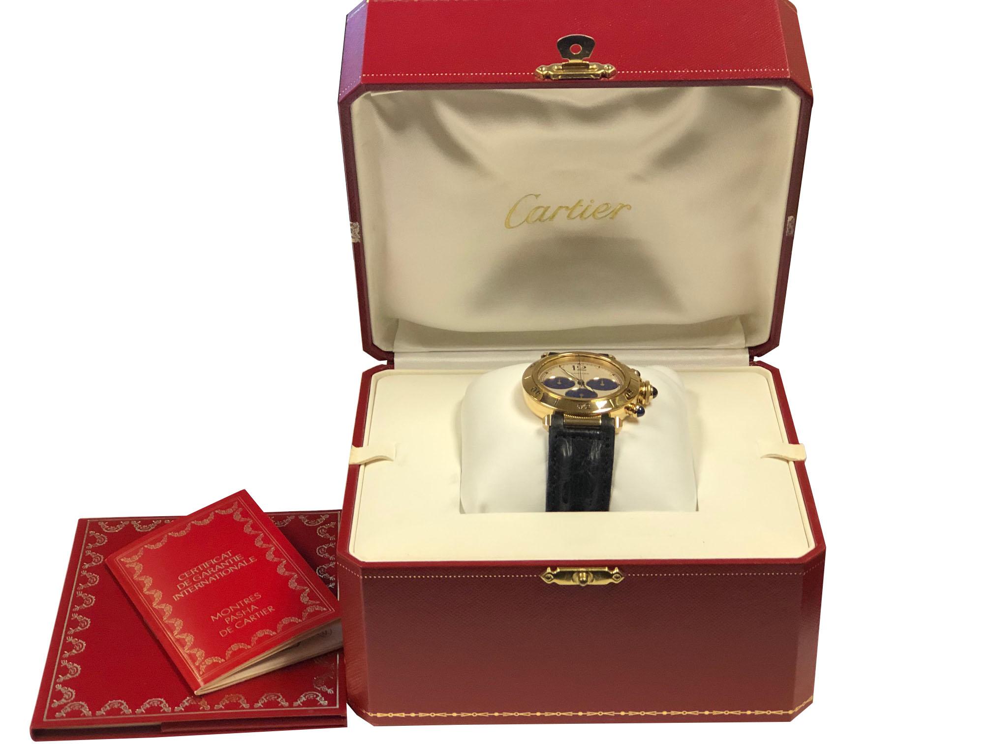 Cartier Pash De Cartier Yellow Gold Chronograph quartz Wristwatch 3