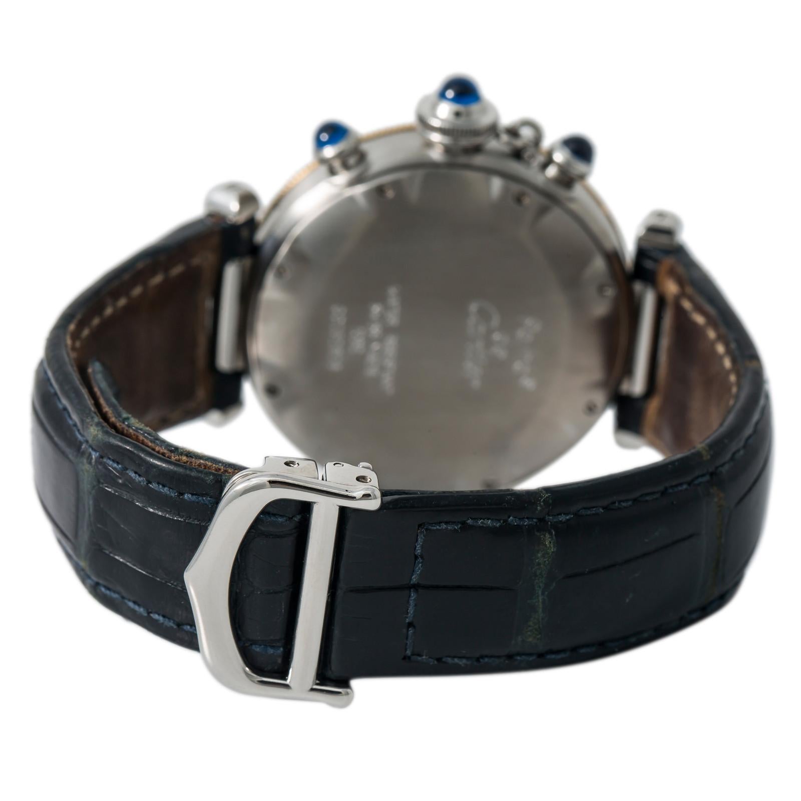 Contemporary Cartier Pasha 1032, Silver Dial, Certified and Warranty