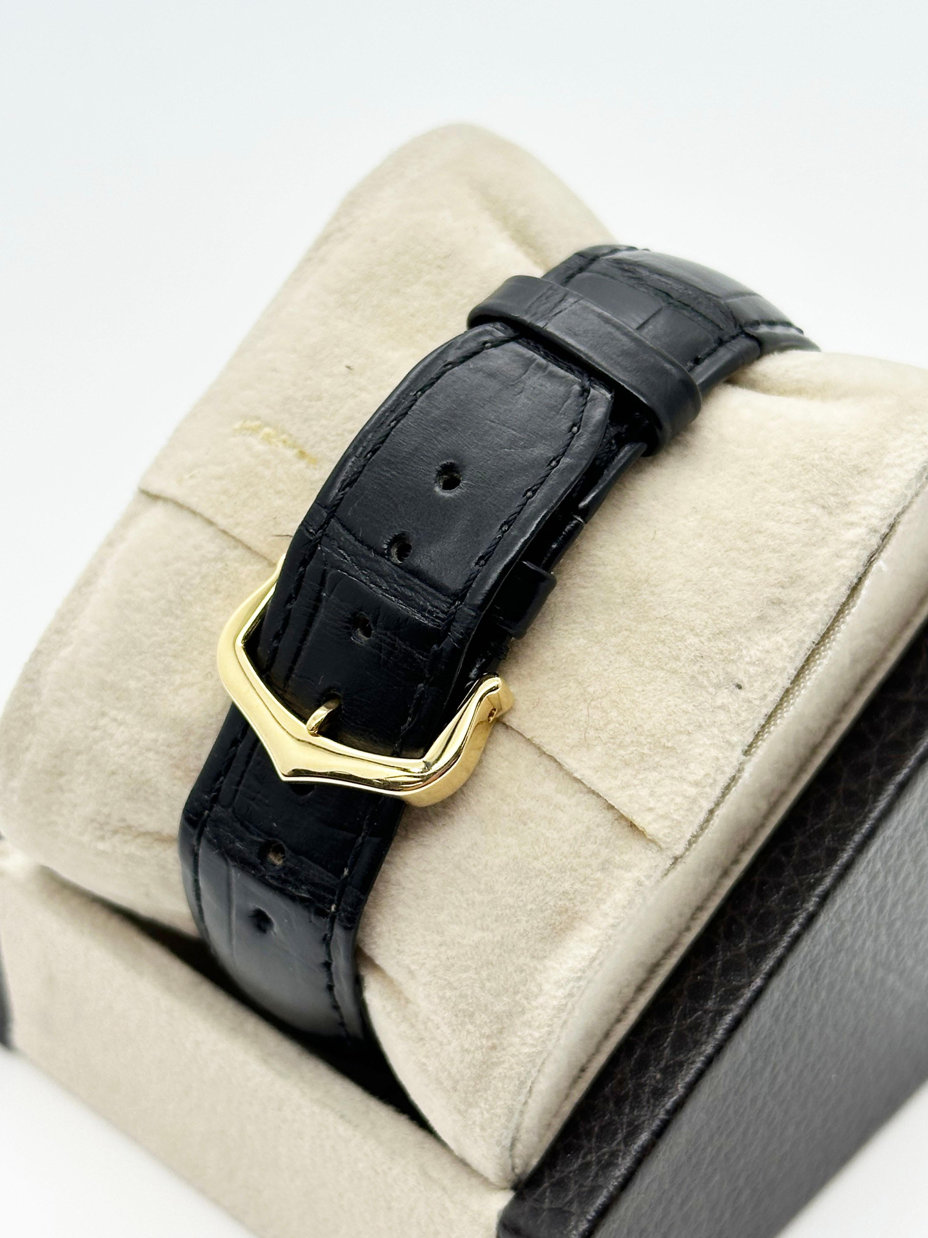 Cartier Pasha 1035 35m MOP Zifferblatt 18K Gelbgold Lederriemen Service Papier 5