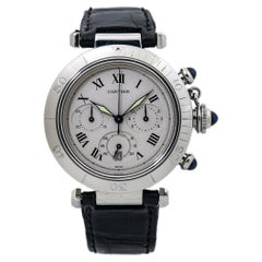 Retro Cartier Pasha 1050 Chronograph Quartz Stainless Steel Unisex Watch