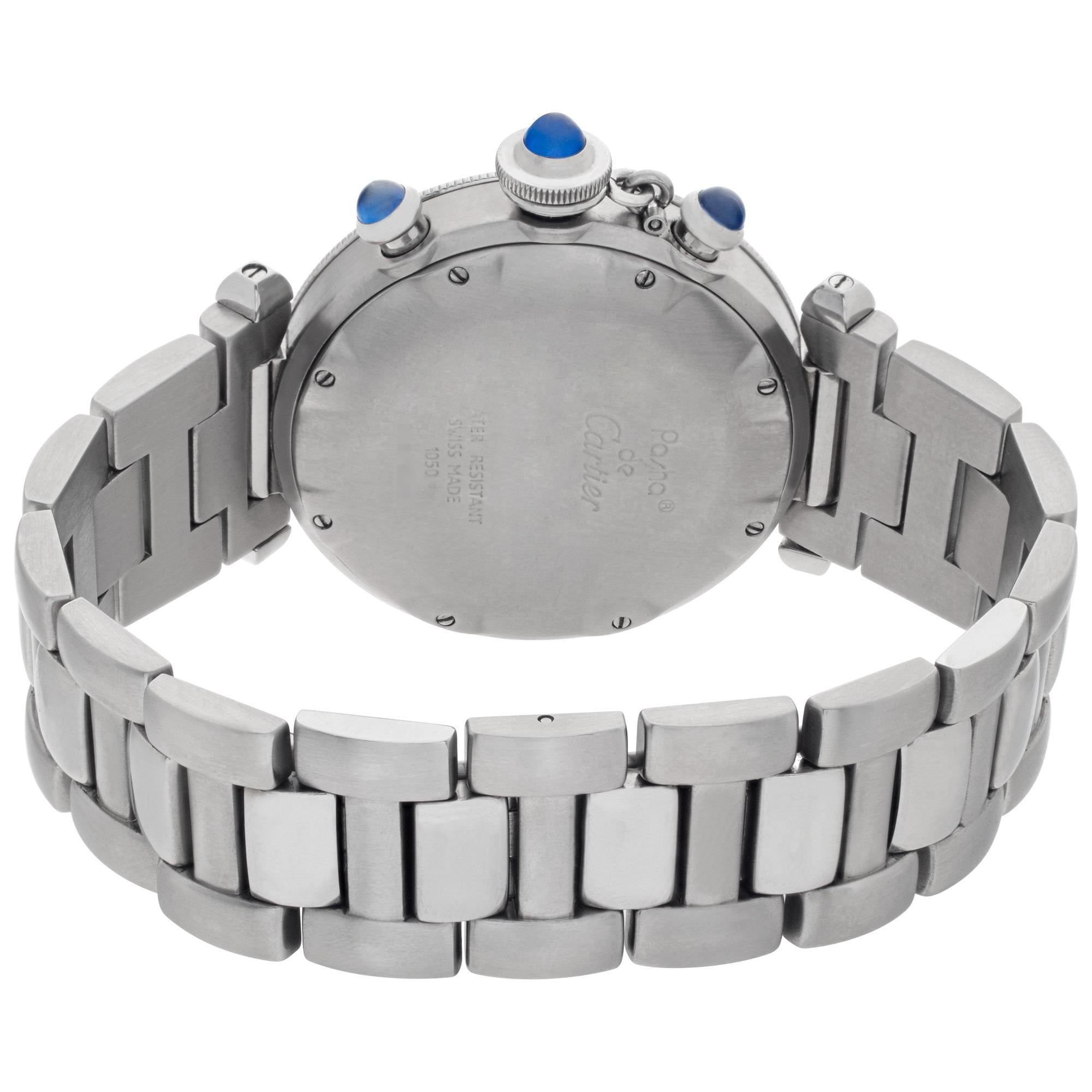 Cartier Pasha 1050 in stainless steel 38mm Quartz watch In Excellent Condition In Surfside, FL