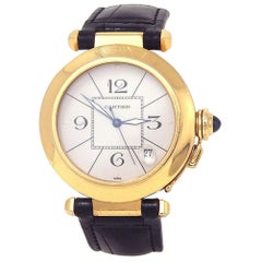 Cartier Pasha 18 Karat Yellow Gold Date Display Automatic Men's Watch, 1989