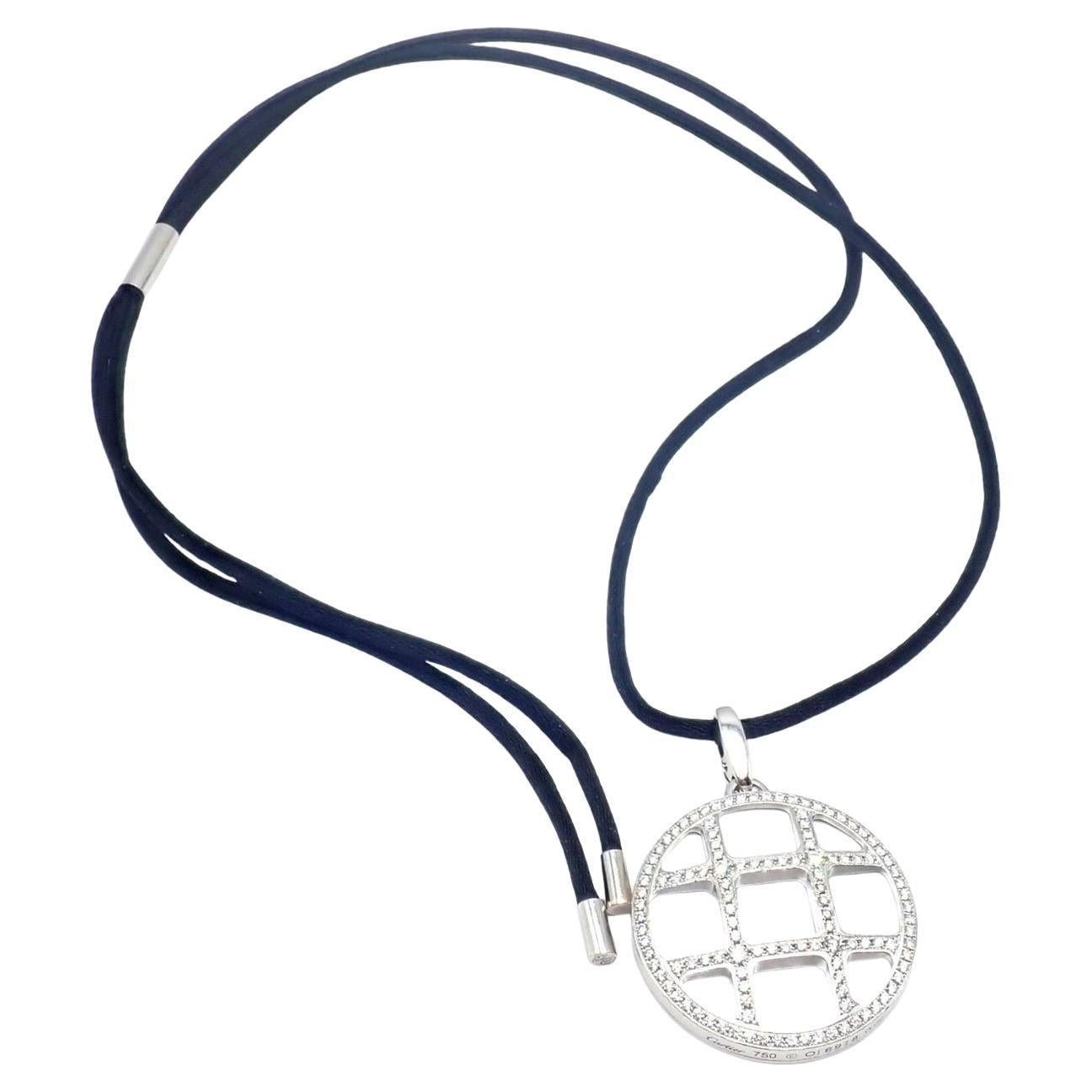 Cartier Pasha 18k Gold Mother of Pearl and Diamond Pendant with Box and Papers For Sale