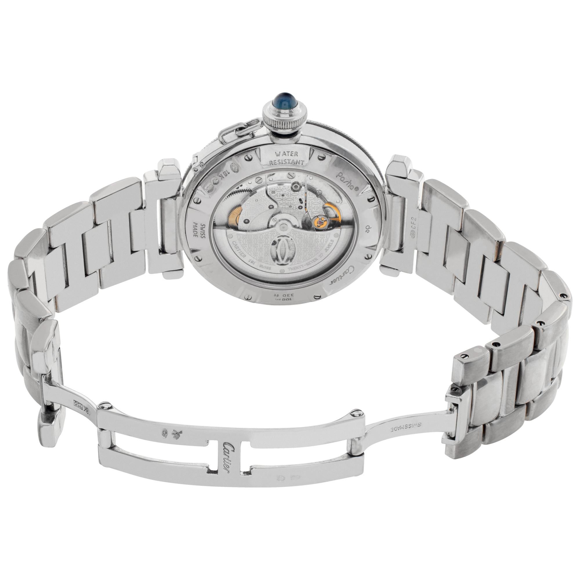 Femenino o masculino Reloj de pulsera automático Cartier Pasha de oro blanco de 18 quilates Ref W3013756 en venta