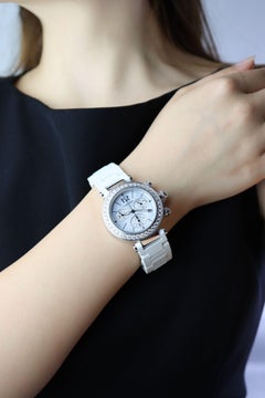 Cartier Pasha 18K White Gold Diamond Watch