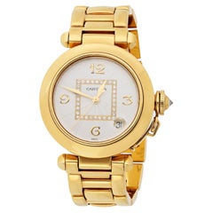 Cartier Pasha 18K Yellow Gold 35mm Automatic Factory Dial Watch