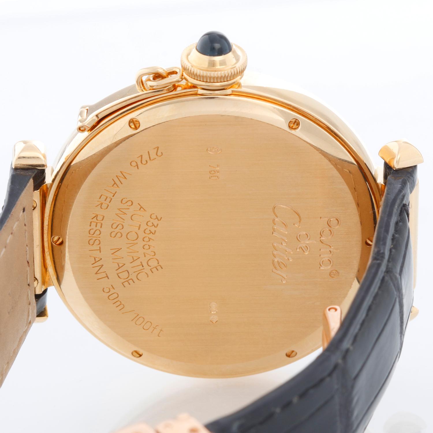Cartier Pasha 18k Yellow Gold Automatic Watch 2726 In Excellent Condition In Dallas, TX